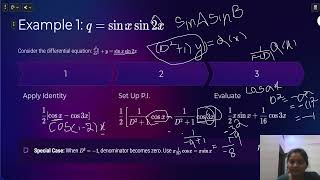 Solving Particular Integrals Involving Trigonometric Products