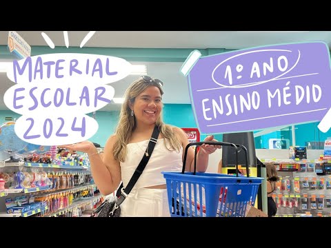 COMPRANDO MATERIAL ESCOLAR 2024 - 1° ano ensino médio