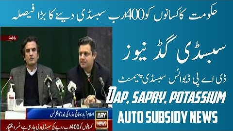 Dap Subsidy news , auto payment and verification information today