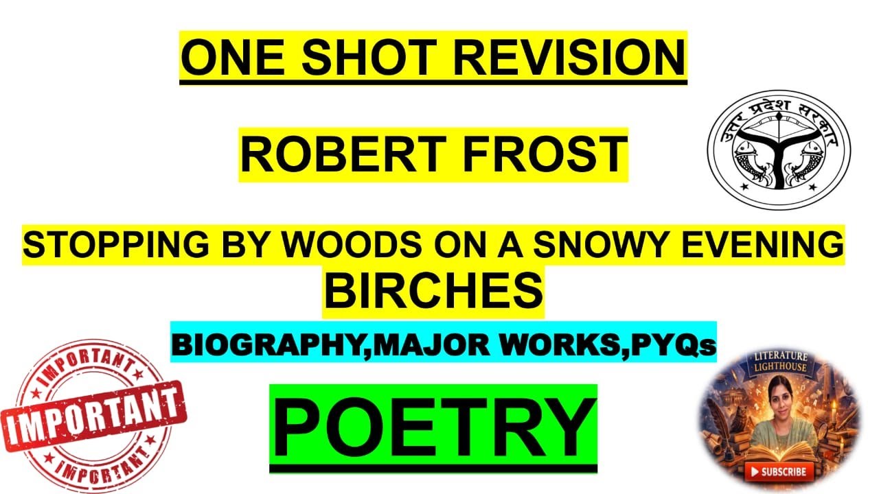 Robert Frost Poetry for LT Grade | Birches & Stopping by Woods Explained I PYQs & MCQs I Symbolism