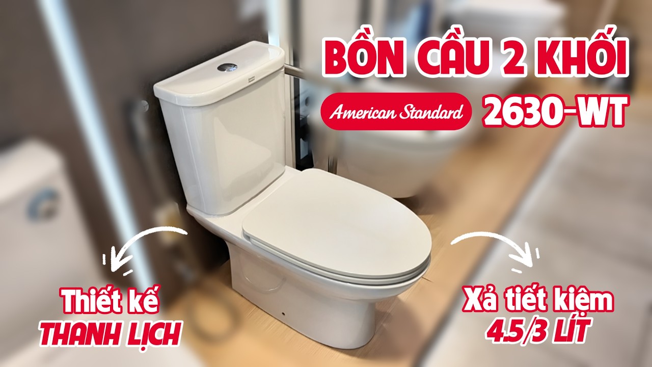 Bồn cầu 2 khối American Standard 2630-WT (2630WT) nắp êm dòng Neo Modern