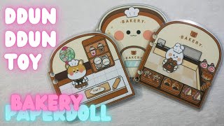 How to play Paper Doll Bakery , DdunDdun Toy #Paper diy #Paper craft #quietbook #bakery #cute