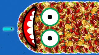 WORMSZONE.IO 001 BIGGEST SLITHER SNAKE TOP 01 / Epic Worms Zone Best Gameplay! #20 screenshot 5