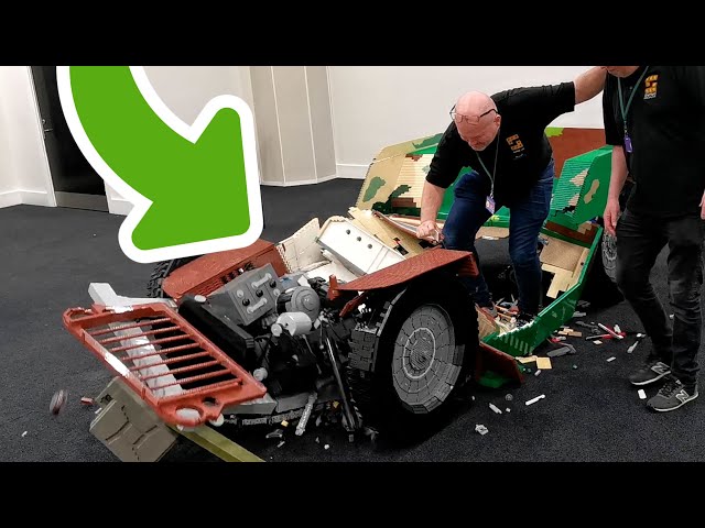 120,000-Piece LEGO Jeep Crashes on Camera 