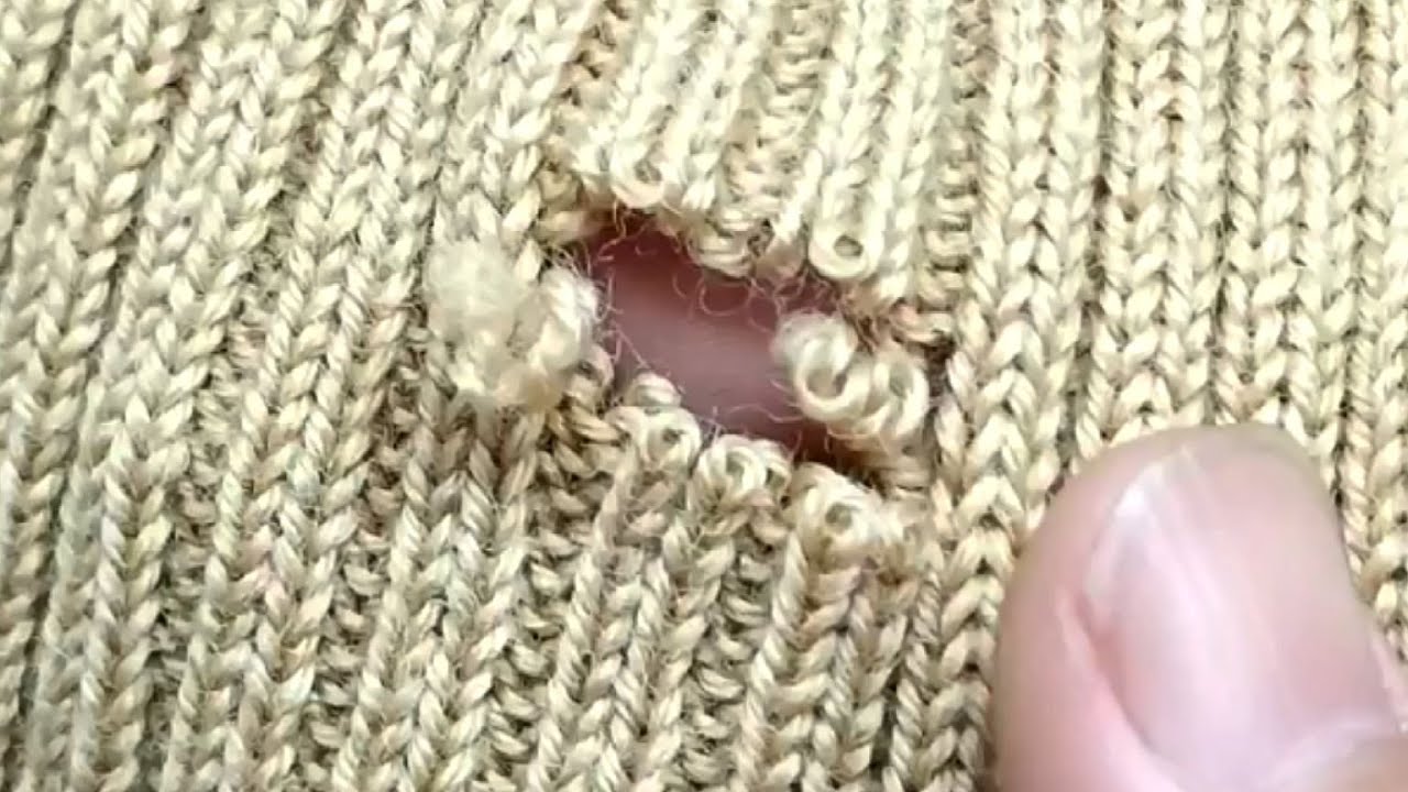 How to Repair a Hole in a Sweater With a Sewing Needle Without a