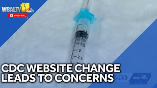 CDC website change causes concerns in Baltimore