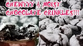 Chewy and moist chocolate crinkles | best chocolate crinkles recipe | jackie manuel