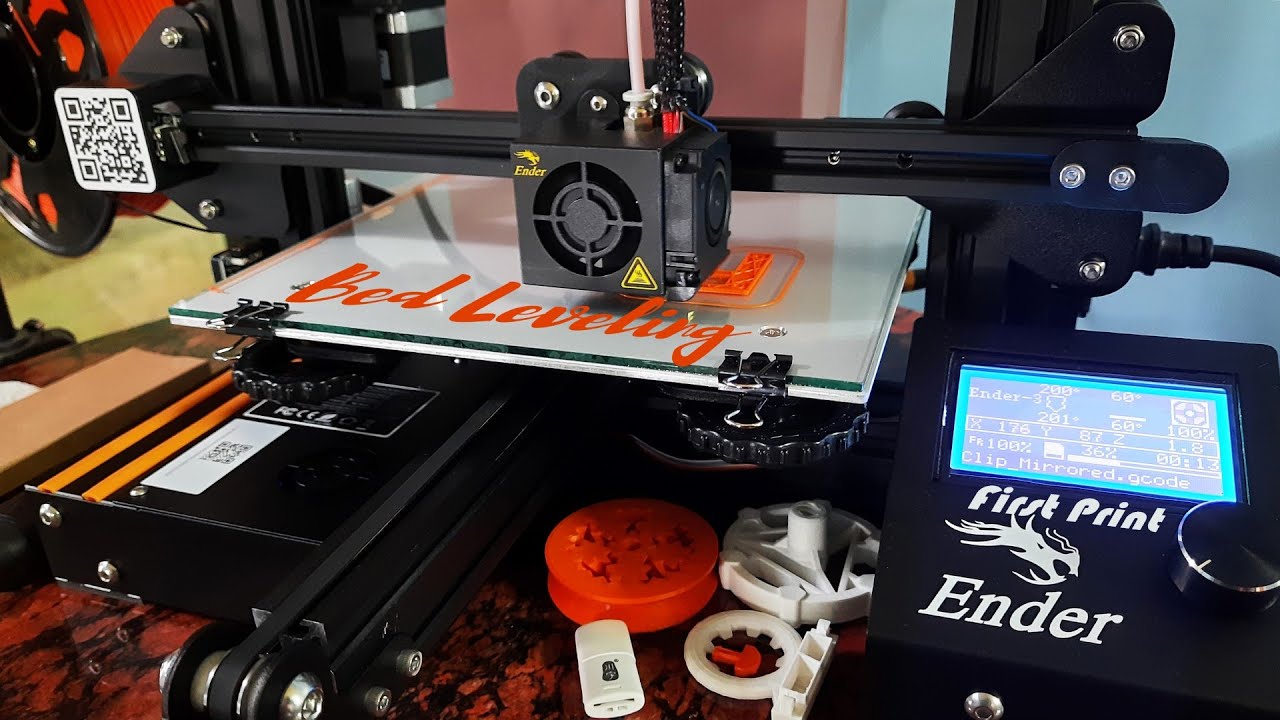 3D Printer Bed level | First 3D Print | Ender 3 - YouTube