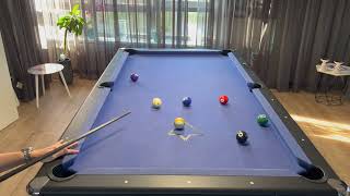 9 ball break and run on a 7 foot pool table!  Pool tricks by Damien