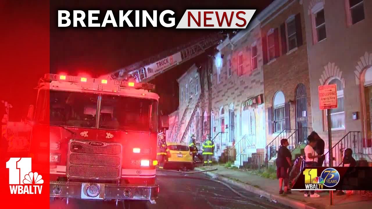 Southwest Baltimore rowhome fire injures children - YouTube