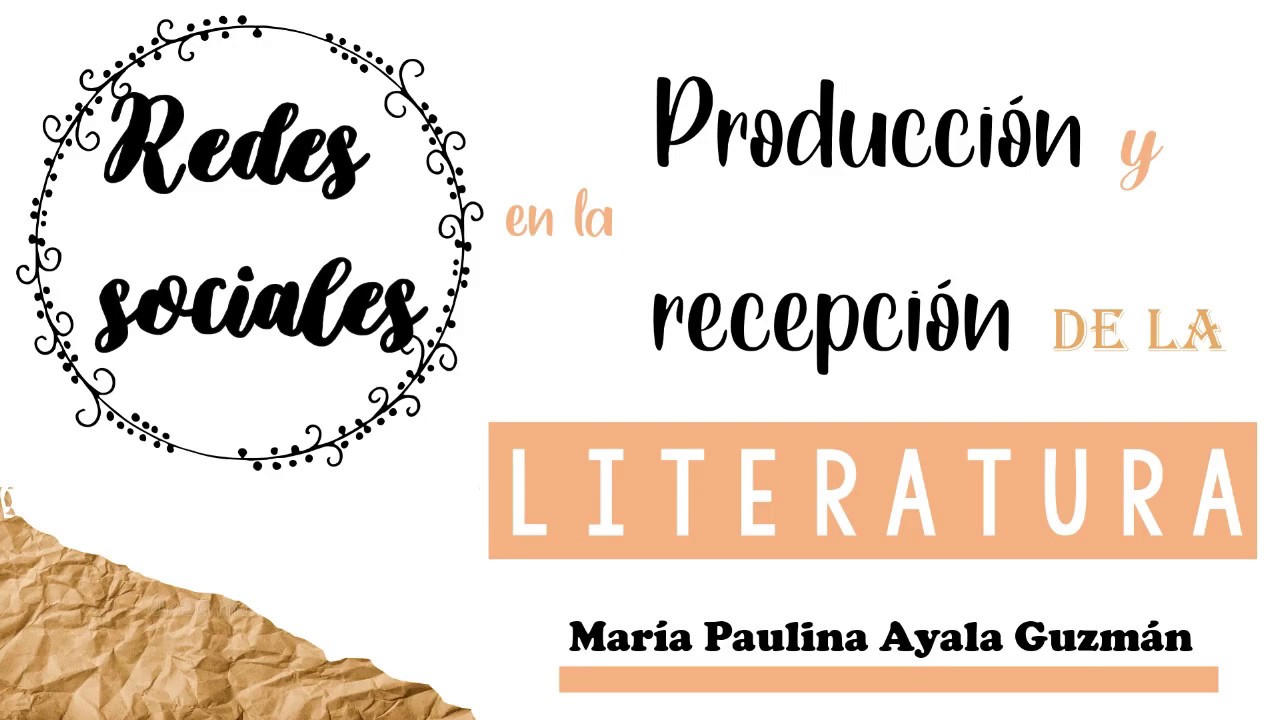 Redes sociales en la producción y recepción de la literatura - YouTube