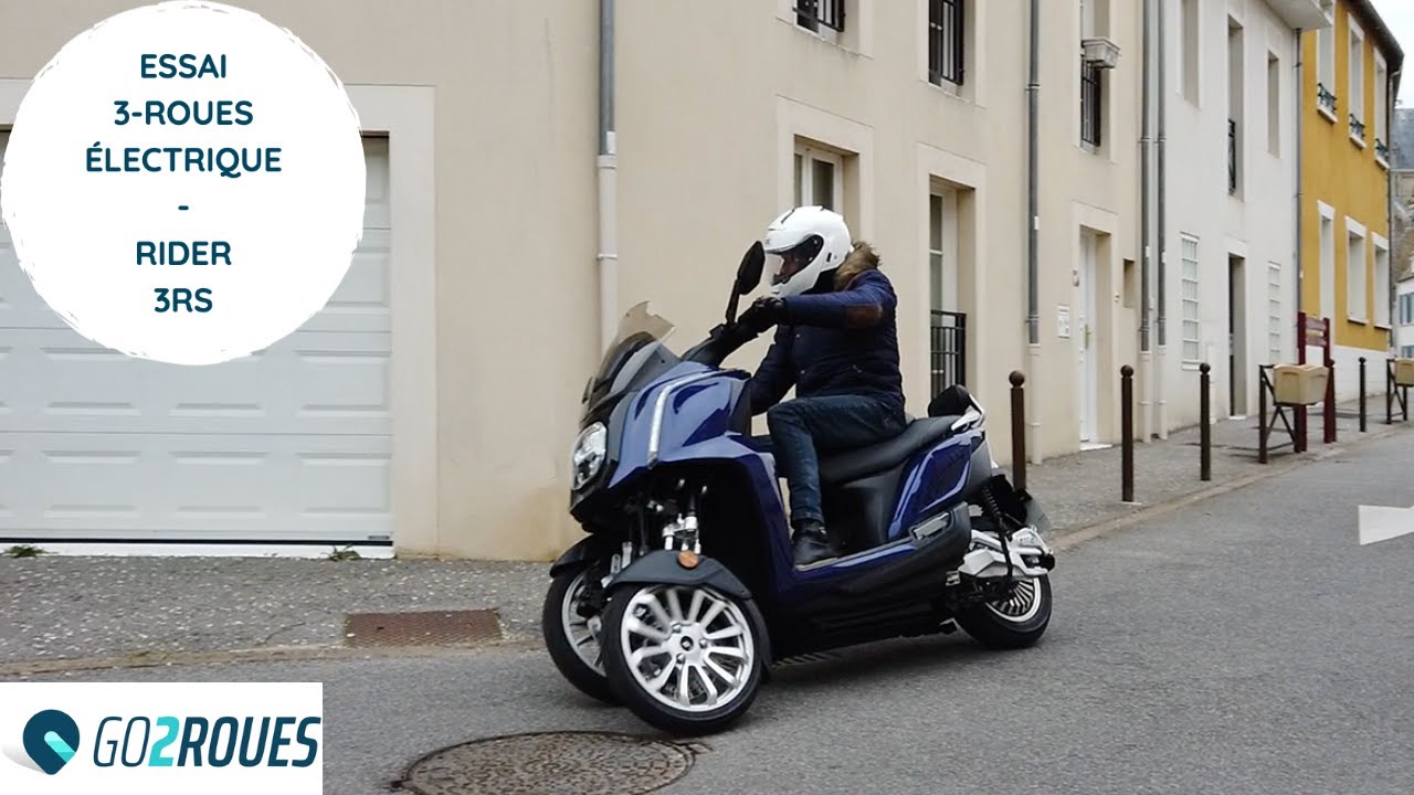 Rider 3RS - Essai Scooter trois roues Electrique 125 - YouTube