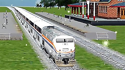 Train Sim - Southern England Using Amtrak P42 at Snowy Day - Simulasi Kereta Api