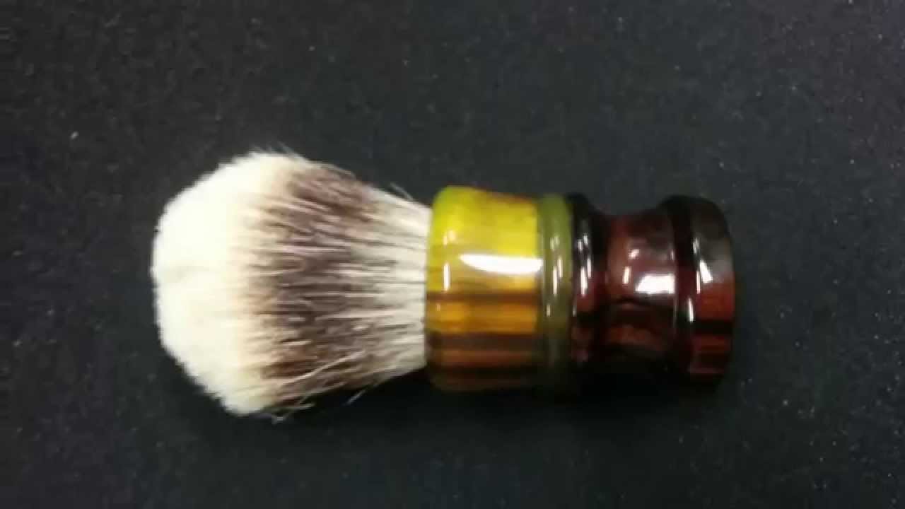 Tortoise and ebony shaving brush 28mm ultra finest knot.  Custom nathan clark envy shave