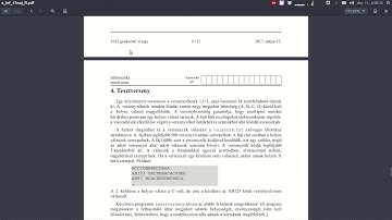 Informatika érettségi 2017. máj., programozás, Python 3, magyar nyelvű feladatsor, 2/7