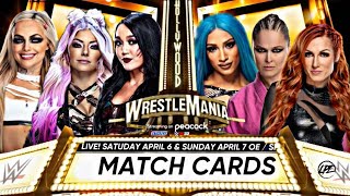 WRESTLEMANIA MATCH CARDS