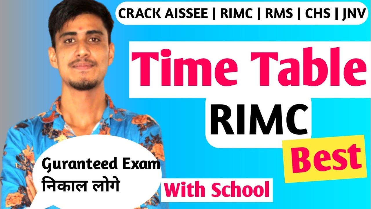 Best Time Table for Rimc Rimc Time Table How to Crack Rimc Rimc