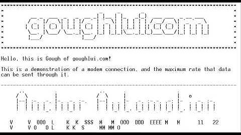 Anchor Automation Volksmodem 12 (1200bps) Demonstration