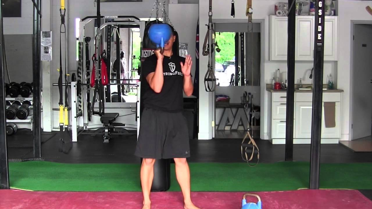 fight training academy noosa Bottoms-Up Kettlebell Clean and Squat - Guest Video