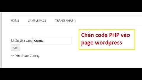 Hướng dẫn chèn code PHP vào page wordpress, post wp không sử dụng plugin