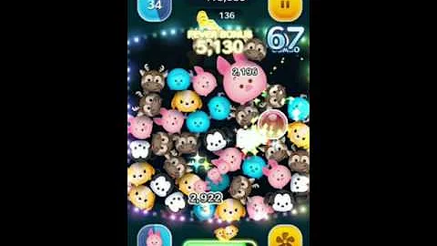 帽子をかぶったツム 8回フィーバー