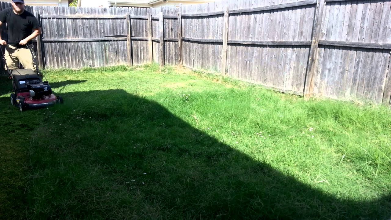 Mowing the lawn part 2 - YouTube