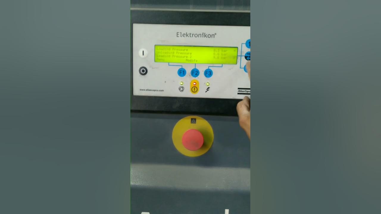 Air compressor loading and unloading parameters settings atlas copco GA