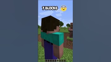 1 VS 100 block jump in minecraft 😱 #shorts