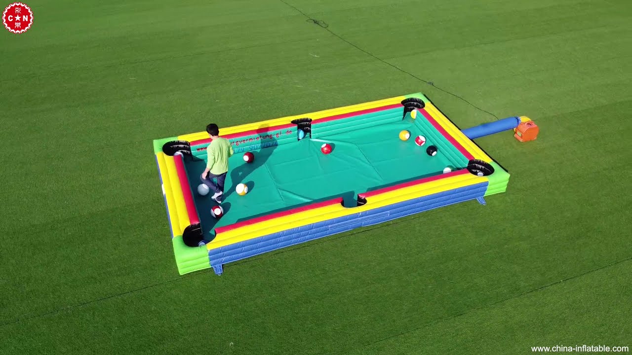 Inflatable football snooker inflatable human billiard table games from Chinee inflatables IS11-005