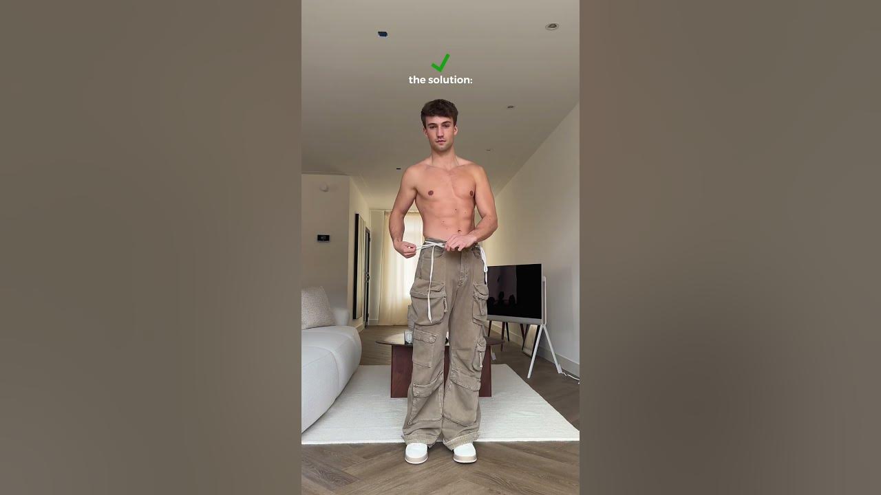 HOW TO MAKE YOUR (BAGGY) JEANS fit perfectly 👖 Save for later 👀 subscribe for #fashion