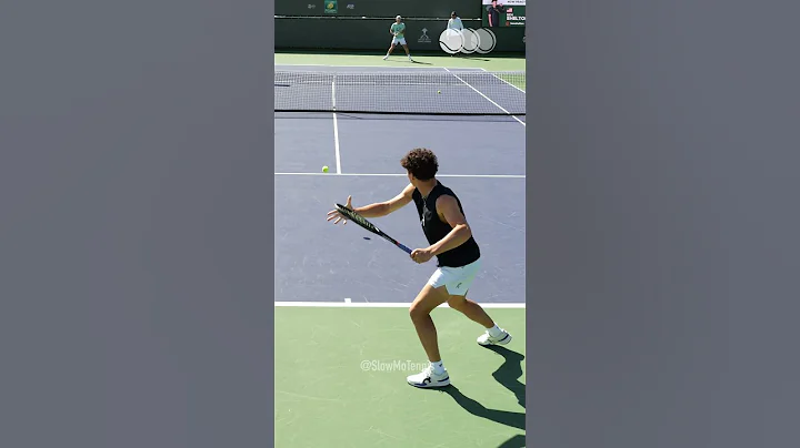 Forehand Compilation - Ben Shelton Slow Motion Back View 1 #Shorts