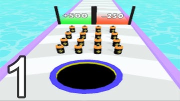 Hole Battery Run 3D - Gameplay Walkthrough Part 1 All Levels (Android, Ios)