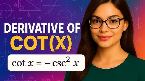 How to find Derivative of cot(x) Explained  d/dx [ cot(x) ] = −csc²(x) Step-by-Step | Limitless Math