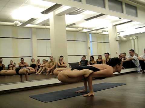 Brandy Lyn yoga asana demonstration @ Bikram Yoga ...