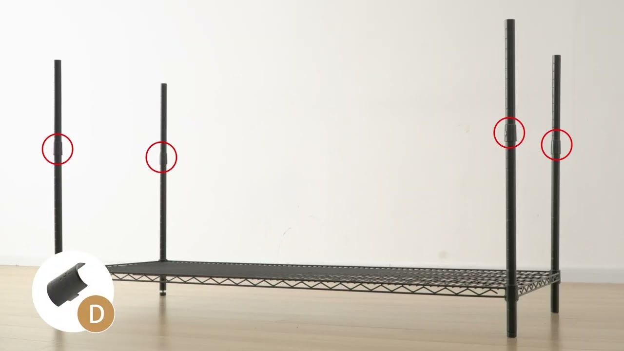 How to Assemble Wire Shelving | REIBII 3000LBS Heavy-Duty Wire Shelf with Wheels for Garage!