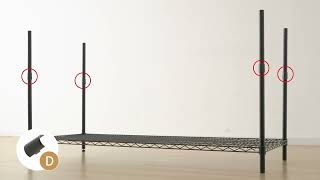 How to Assemble Wire Shelving | REIBII 3000LBS Heavy-Duty Wire Shelf with Wheels for Garage!