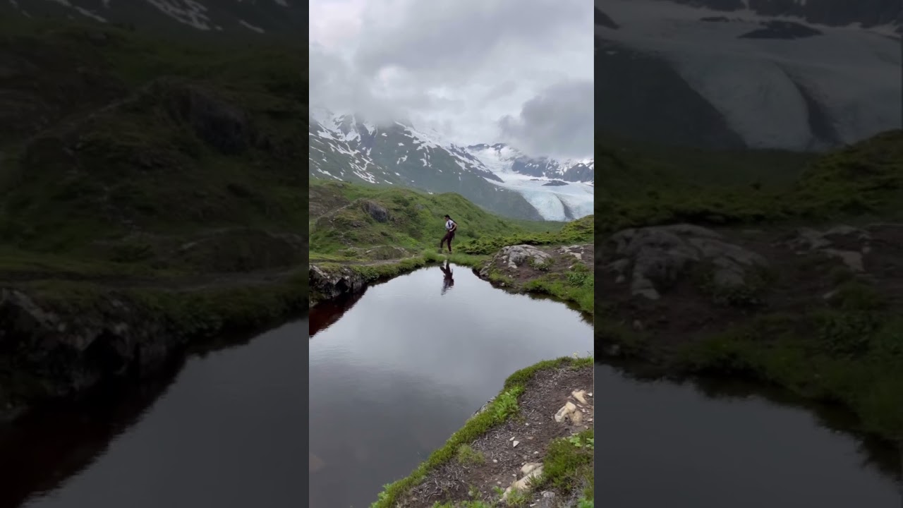 Hiking in Alaska wilderness