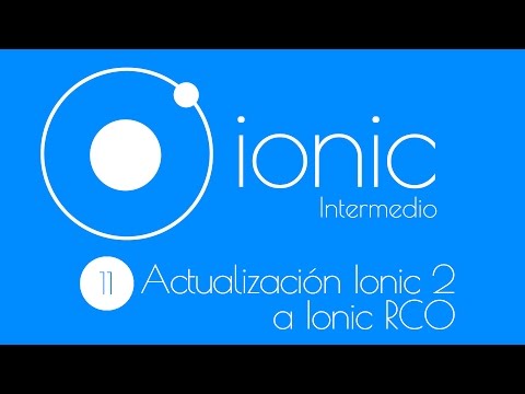 11. Intermediate Course ion 2 beta: Update Ionic 2 beta or Ionic RC0