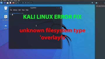 LINUX ERROR FIX: unknown filesystem type 