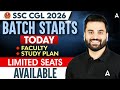 SSC CGL 2026 | BATCH STARTS TODAY | LIMITED SEATS AVAILABLE | by Navdeep sir