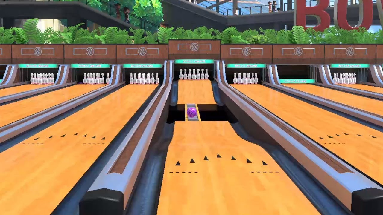 Nintendo Switch Sports BOWLING：ｽﾍﾟｼｬﾙ上級 ストライク 動く橋 斜め投げﾘﾊﾞｰｽﾌｯｸ