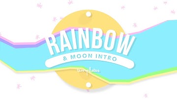 PASTEL RAINBOW & MOON INTRO TEMPLATES (NO TEXT)