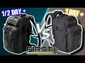 First tactical tactix 12 day  vs 1 day  bag size comparison