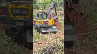 Xuvol Wheeled Excavator with 5-claw grapple Excavation #xuvol#wheeledexcavator#constructionmachinery
