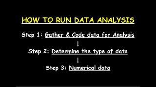 How to Run Data Analysis