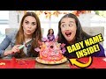 BABY NAME REVEAL IN CAKE! w/ Rosanna Pansino!