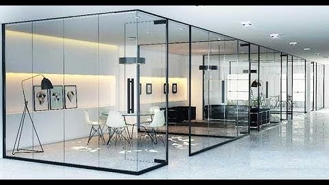 Thi công vách kính cường lực cho văn phòng ở Hà Nội