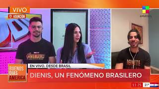Dienis -  América Tv Argentina - paraguay - como é bom te ver sentar - en vivo - Gabily