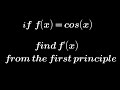 Derivative of Cos(x) from the first principle
