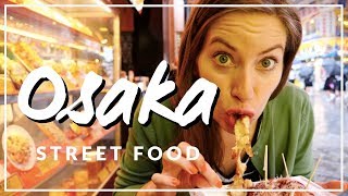 Japanese Street Food Tour in Osaka, Japan